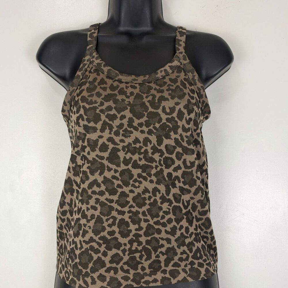 NWOT LULULEMON Swiftly Cami Tank Top Mesh True Leopard/Night Brown Sz 6 Running